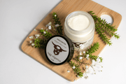  Unscented whipped tallow cream in glass jar - Tagg Organics