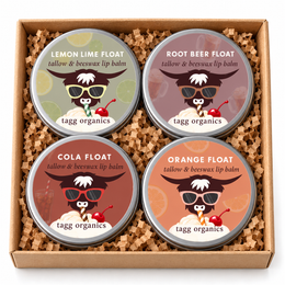Organic Grass-Fed Tallow Lip Balm Tin - 4 Pack