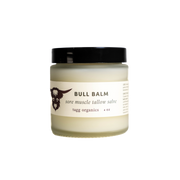 Jar of Bull Balm with a black lid on a white background