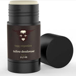 Tallow deodorant stick by tagg organics on a white background