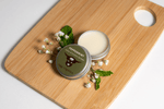 open lip balm tin peppermint scent with natural elements